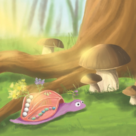 Улитка в  лесу