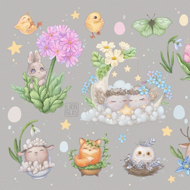 Пасхальные стикеры