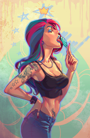 девушка с леденцом.