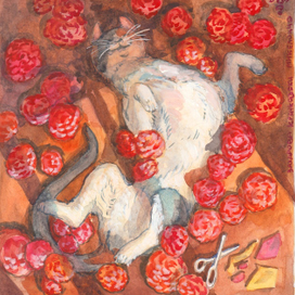 Котейко греется