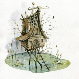 "Избушка" (иллюстрация к сказке)