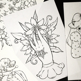 Рука и цветы