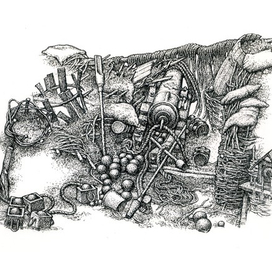 Фрагмент переднего плана панорамы "Оборона Севастополя 1854-1855"