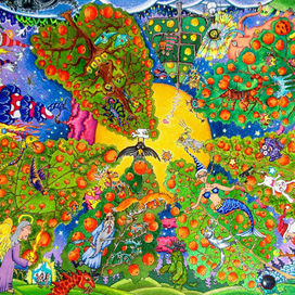 Мандариновые деревья. Зимняя