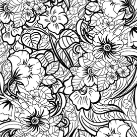 раскраска мандала “Цветы”