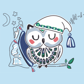 Совёнок спит