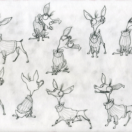 Разработка персонажей к м\ф "Белка и Стрелка. Звездные собаки"