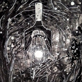 Человек с фонариком