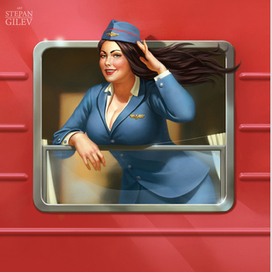 Проводница пышечка.