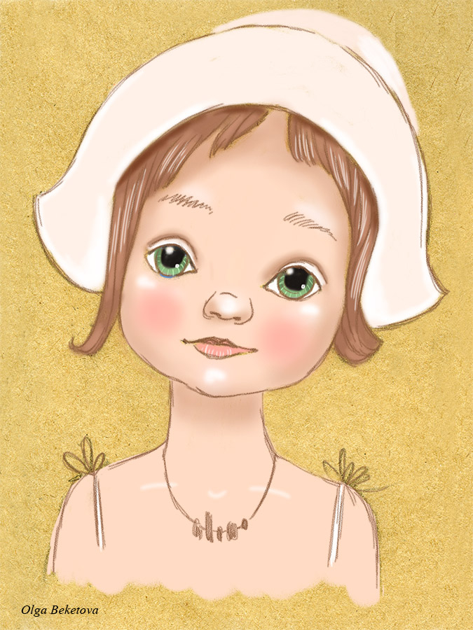 Девочка в белой шляпке