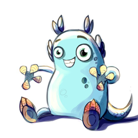 счастливый маленький монстр