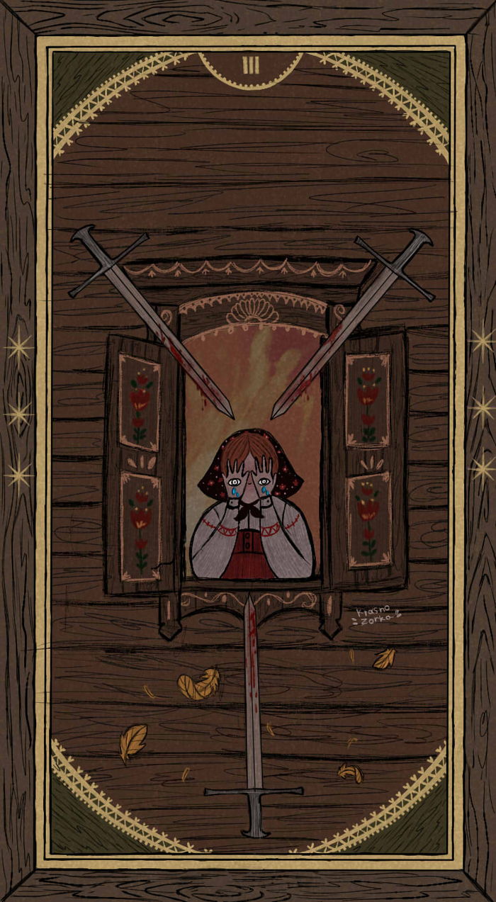 Карта таро "3 мечей"