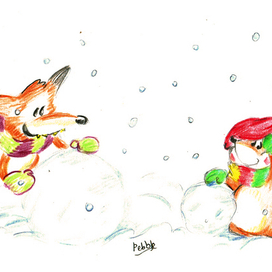 Лепим снеговичка