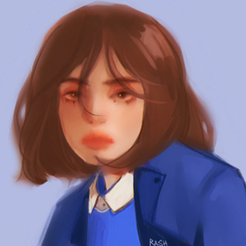 голубой костюм