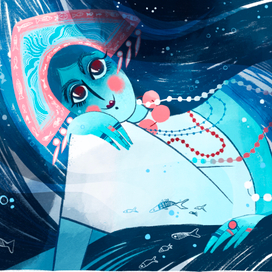 Серия иллюстраций к поволжской былине "Сокол и Жигуль"