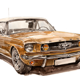 принт формата а3 Ford Mustang 1965