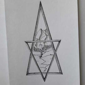 Эскиз, горы