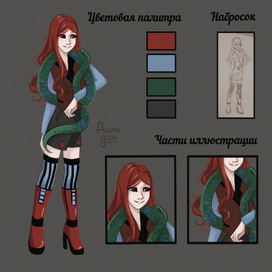 Персонаж- Анна, для комикса "Мандаринка"