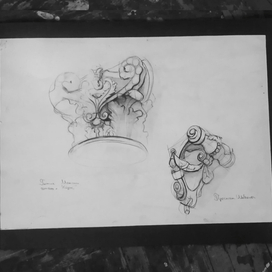 Эскиз гипсовой лепки