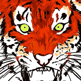 тигр,вектор