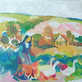 в деревне у бабушки 