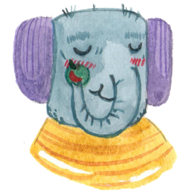 Слон с яблоком