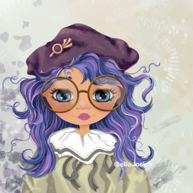 Девушка в берете и очках