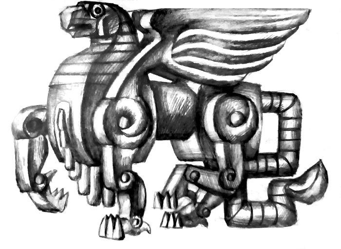 29. "Грифон", бумага, карандаш. 2017 г. 
