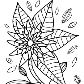 Абстрактные цветы.Раскраски анти стресс.