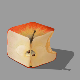 Текстура надкусанного яблока