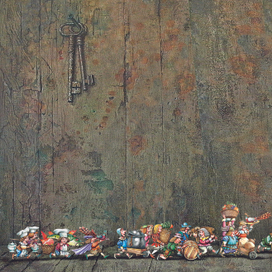 Фрагмент форзаца к книге "Гулливер в стране лилипутов"