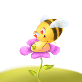 Пчела за работой
