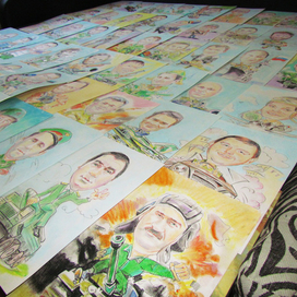 самый крупный заказ на 54 ярких сюжетных шаржа в Москву , обувная компания Терволина