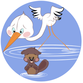 аистёнок и бобрёнок 