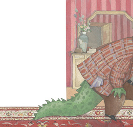 Иллюстрация к сказке Джанни Родари "Все началось с крокодила"