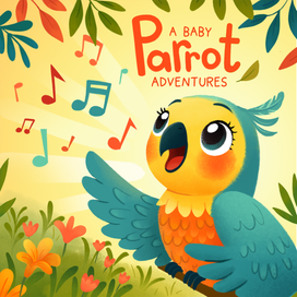 Обложка детской книги про приключения попугая