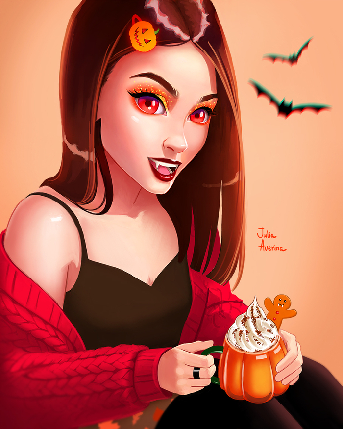 Пряный тыквенный латте & вампир