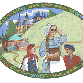 Иллюстрация к рассказу Лидии Чарской "Поповна"(виньетка)