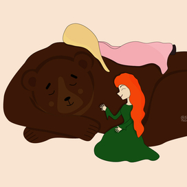 Беляночка и Розочка, иллюстрация к сказке