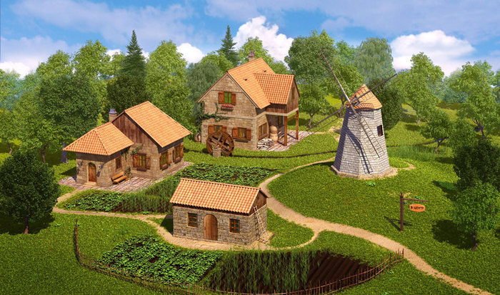 Трехмерная композиция для промо-сайта пива