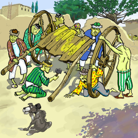 сказка "девять лодырей и один проворный"