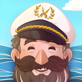 Обложка для детской книги «Усы капитана»
