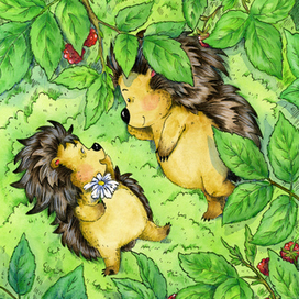 Иллюстрация к книге "Садовый ёжик Шур"