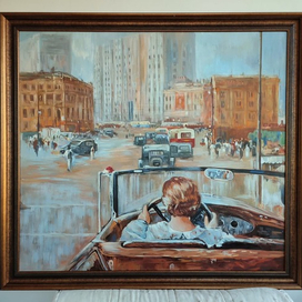 Копия картины Пименова "Новая Москва".