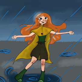 Вот такой дождливый арт. 