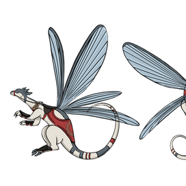 Летающий прирученный дракон