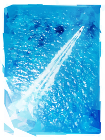 Somewhere above the sea