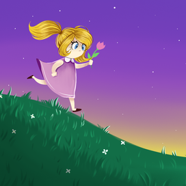 Девочка с цветком