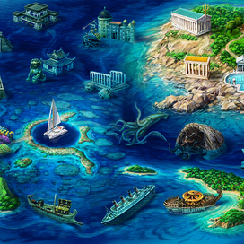 Игровая карта " Подводный мир"