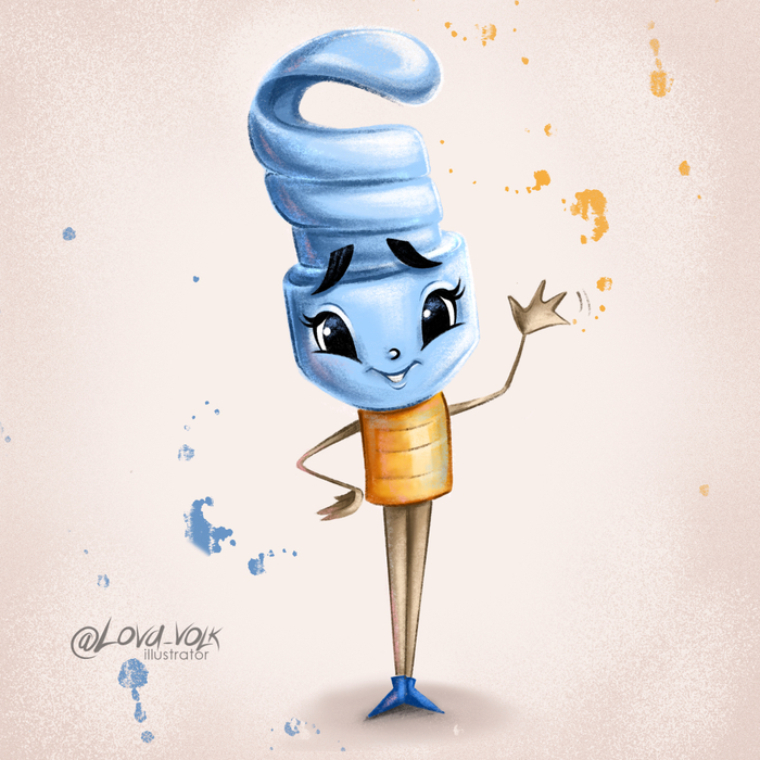 Персонаж лампа Лампурель